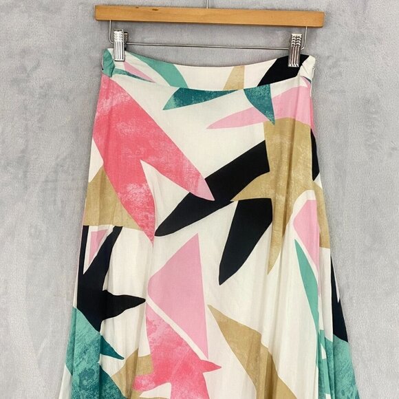 Lulu's Seashell Tropical Print Maxi Skirt Size Small Star Beachy Nautical RD6016 - Picture 3 of 11